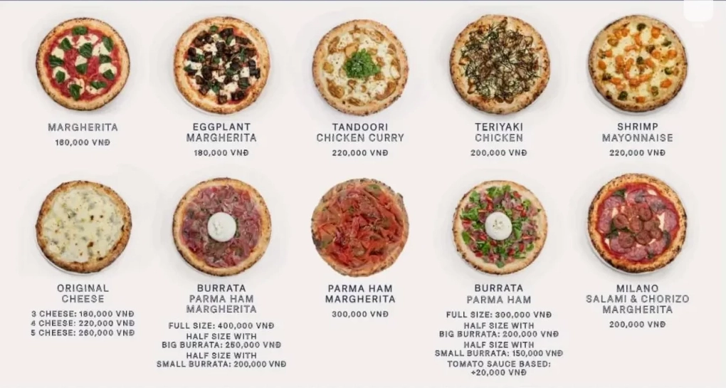 Pizza 4P's của nước nào? Khám phá hành trình chinh phục thế giới Menu đặc sắc của Pizza 4P's