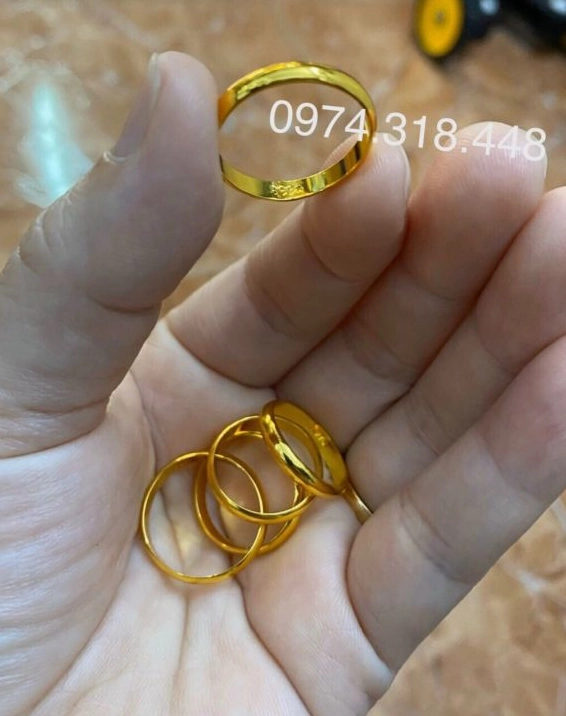 Nhẫn 5 phân vàng trắng đính kim cương