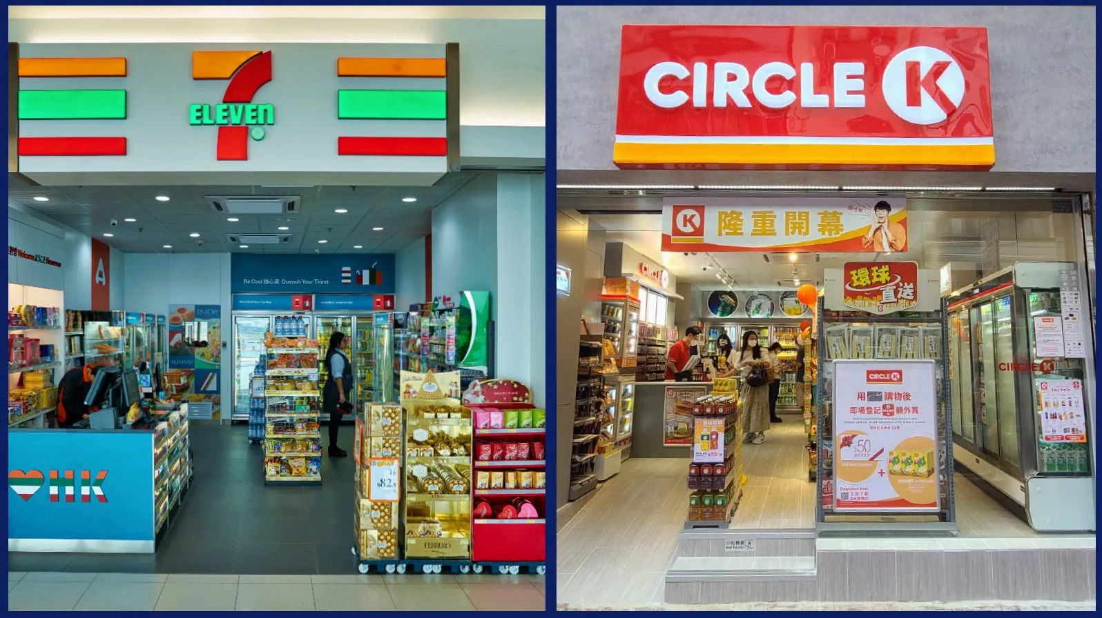 Nhân viên 7-Eleven phục vụ khách hàng