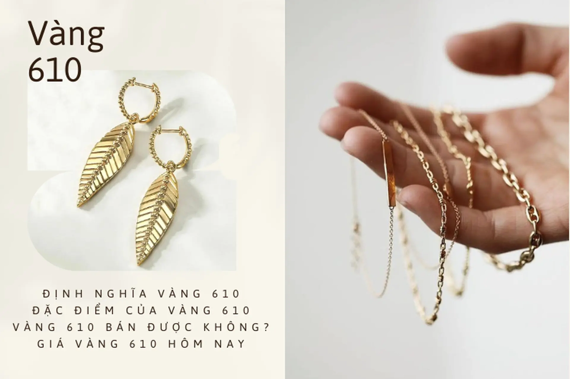 Vàng 610 là vàng bao nhiêu K? Giải mã ý nghĩa và giá trị So sánh vàng 610 và vàng 24K