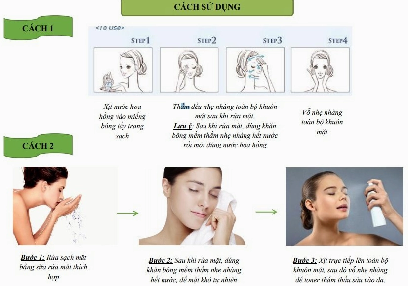 Sử Dụng Nước Hoa Hồng Vào Lúc Nào Để Đạt Hiệu Quả Tốt Nhất? Sử dụng nước hoa hồng sau khi rửa mặt để cân bằng độ pH