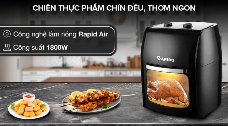 Rapido của nước nào? Hé lộ nguồn gốc và sự thật ít người biết Ưu điểm nồi chiên không dầu Rapido