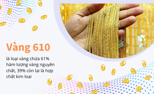 Vàng 610 là vàng gì và đặc điểm