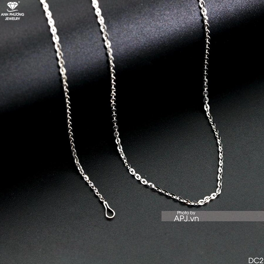 Vòng cổ vàng trắng 750 sang trọng
