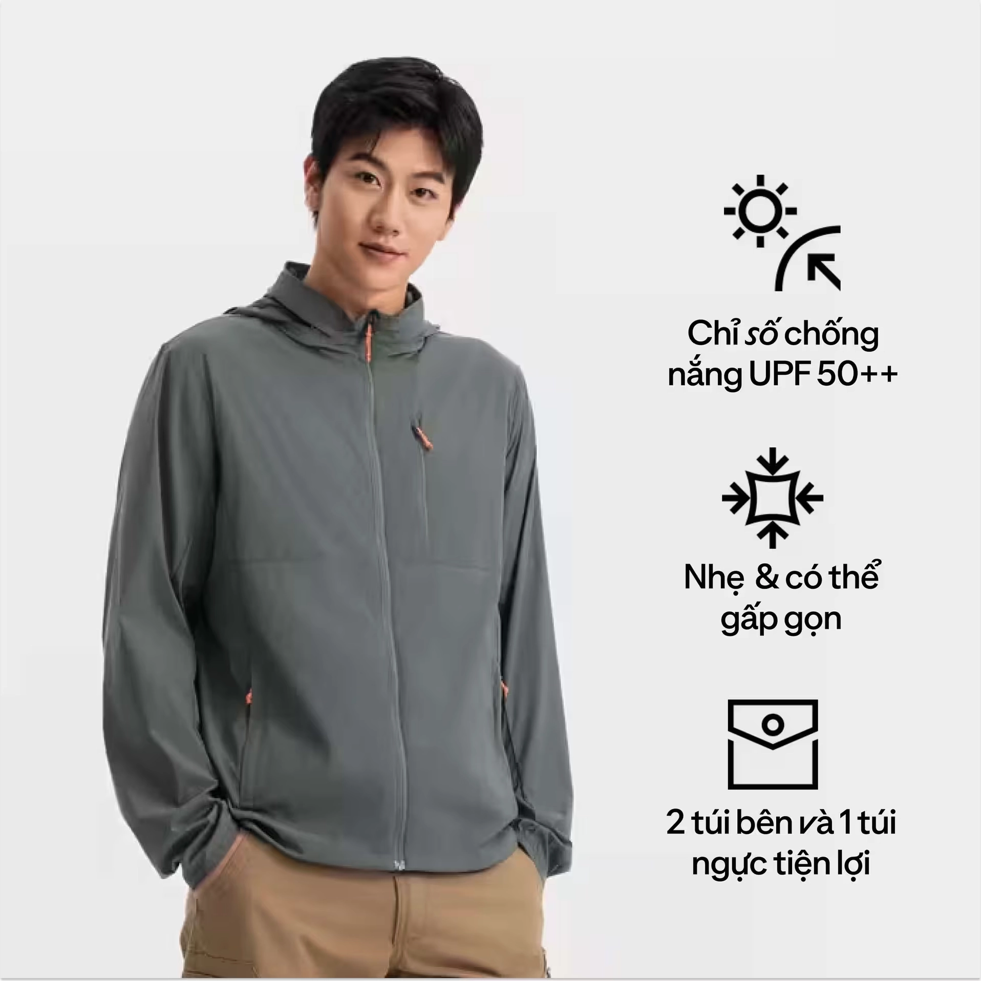 Áo chống nắng nam phong cách thể thao, năng động