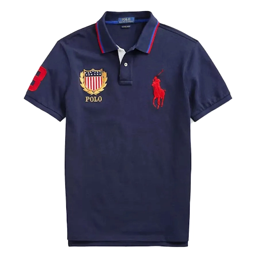 Áo Ralph Lauren: Biểu Tượng Phong Cách & Lựa Chọn Tinh Tế 2026 Áo polo Ralph Lauren màu xanh navy, phom dáng Classic Fit