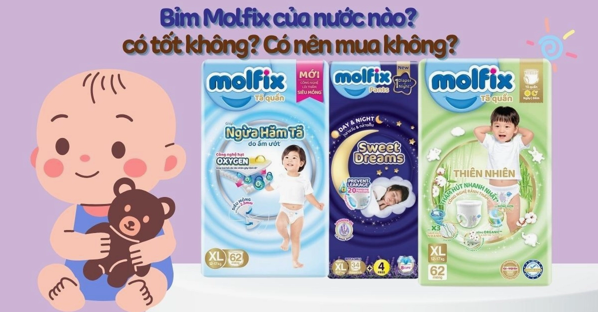 Ba mẹ chọn bỉm Molfix cho bé
