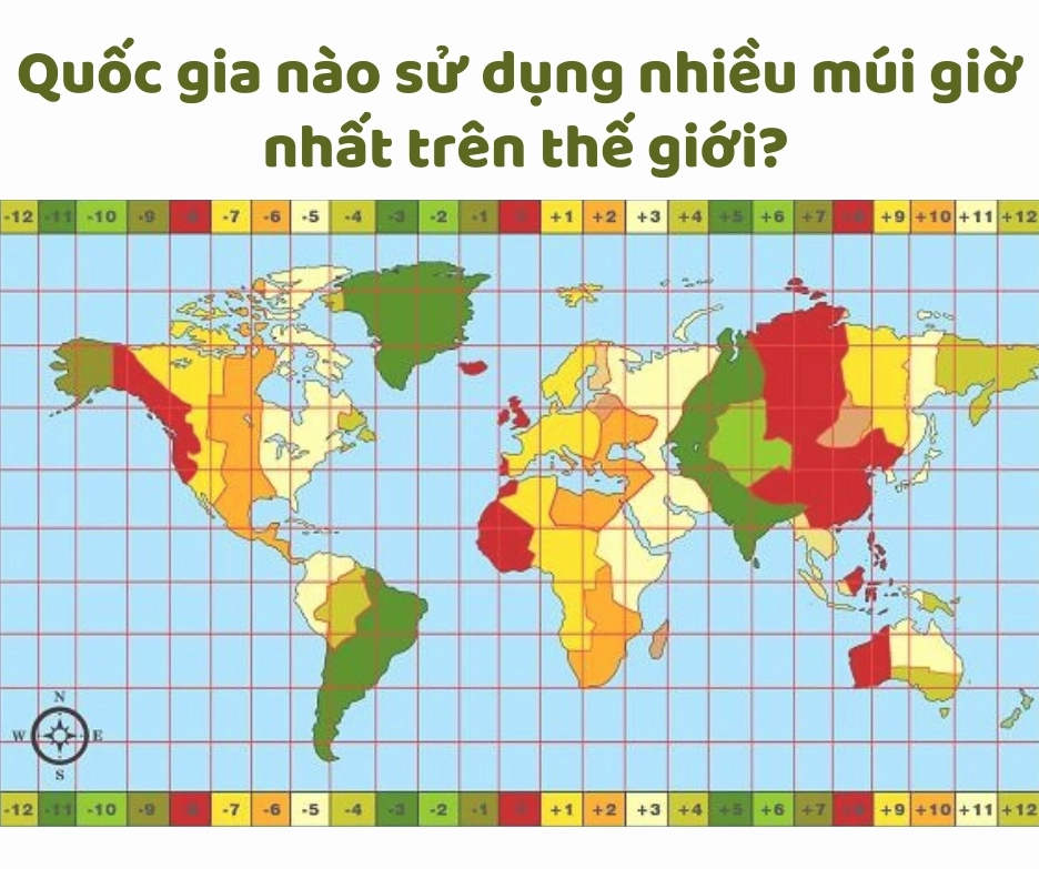 Nước nào có nhiều múi giờ nhất? Hé lộ bí ẩn địa lý toàn cầu Bản đồ các múi giờ của Hoa Kỳ