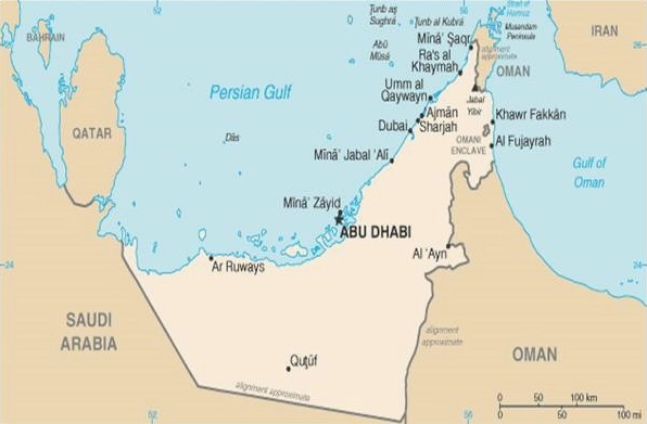 United Arab Emirates là nước nào? Khám phá chi tiết Bản đồ Các Tiểu vương quốc Ả Rập Thống nhất