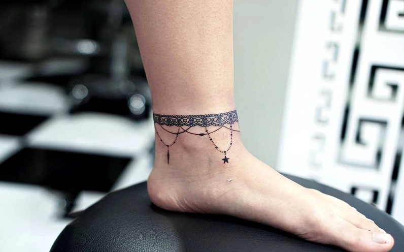 Bộ sưu tập hình xăm tinh tế ở cổ chân