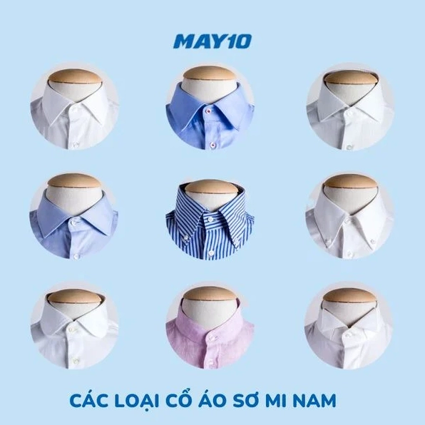 Các loại cổ áo sơ mi nam phổ biến