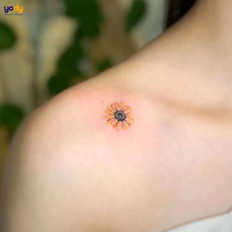 Các vị trí xăm hình hoa hướng dương nhỏ cho nữ