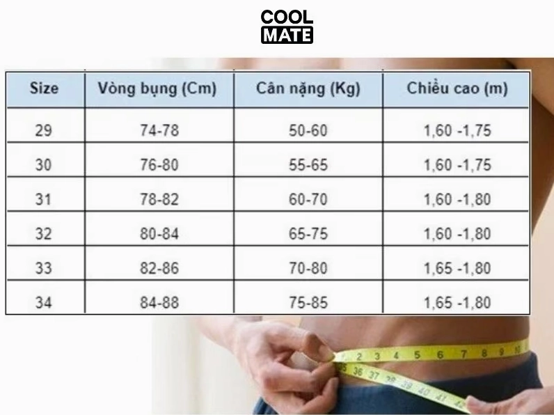 Cách đo vòng eo để chọn size quần nam
