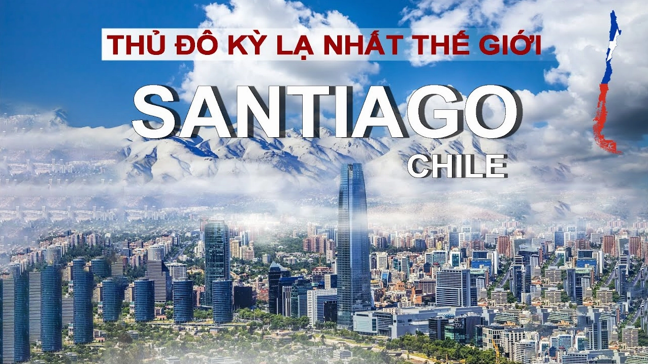 Cảnh quan núi Andes hùng vĩ nhìn từ Santiago