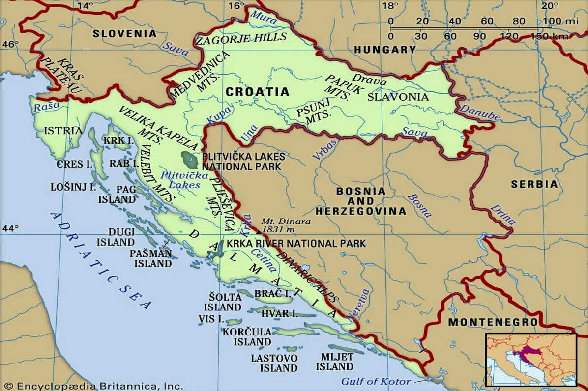 Cảnh quan thiên nhiên Croatia