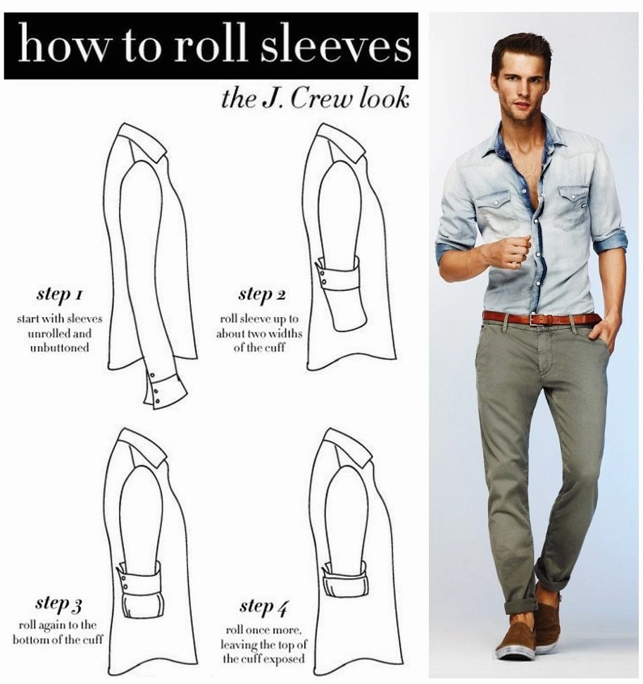 Bí kíp cách xắn tay áo sơ mi nam chuẩn lịch lãm 2026 Chàng trai xắn tay áo sơ mi nam theo phong cách J.Crew