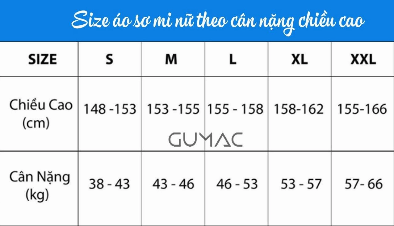 Bảng Size Áo Sơ Mi Nữ Chuẩn 2026: Hướng Dẫn Chọn Size Hoàn Hảo Chọn size áo sơ mi nữ theo dáng người