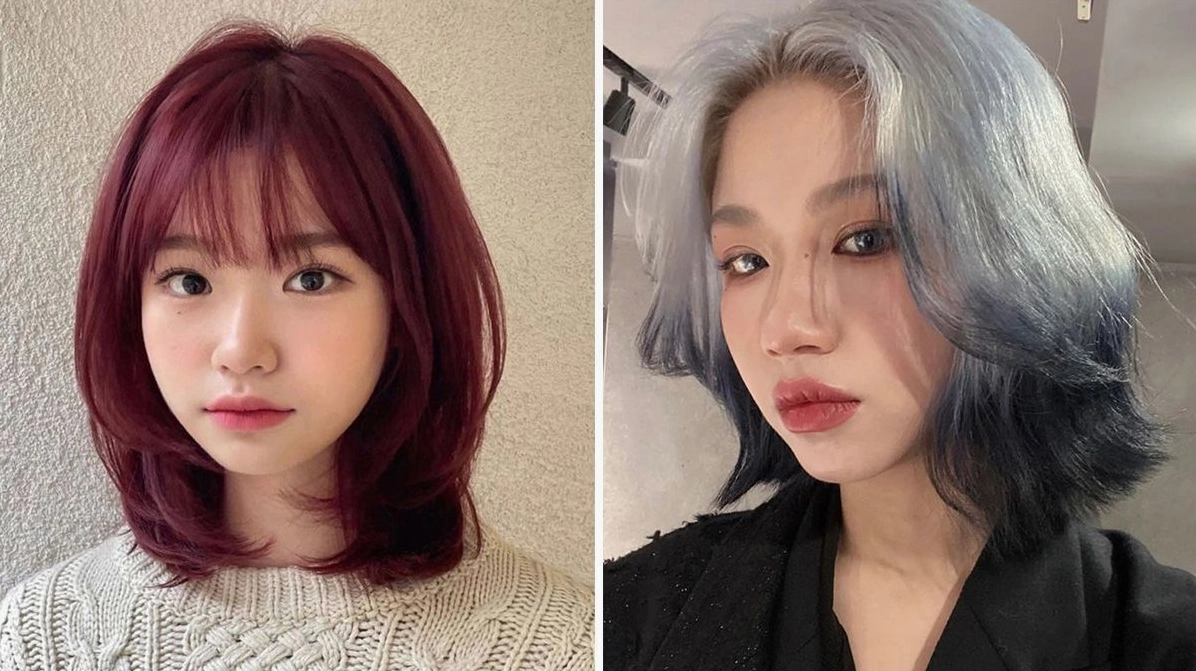 Cô gái với mái tóc màu nâu caramel đẹp tự nhiên