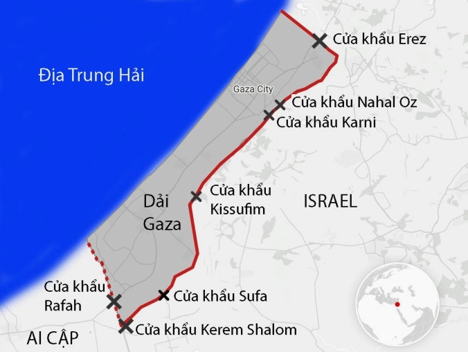 Cửa khẩu Rafah ở Dải Gaza