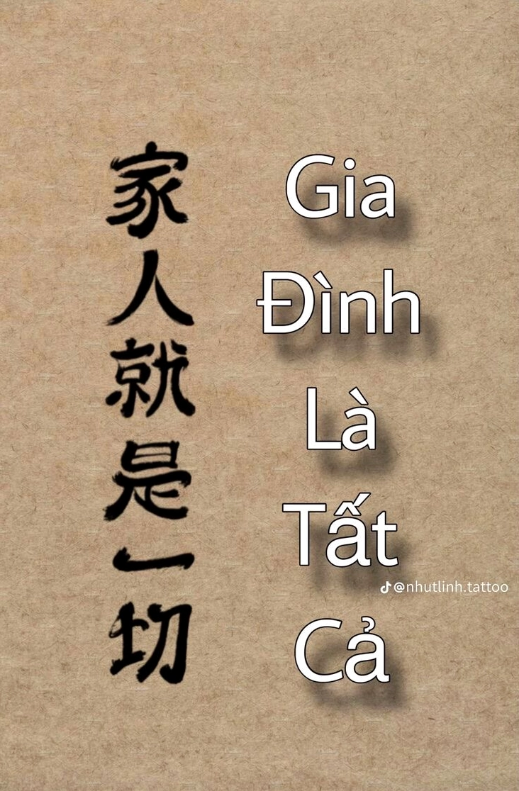 Hình xăm chữ Trung theo phong cách thư pháp tinh tế