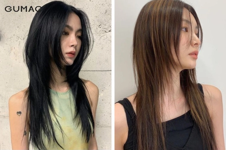 Kiểu tóc dài layer thẳng tự nhiên