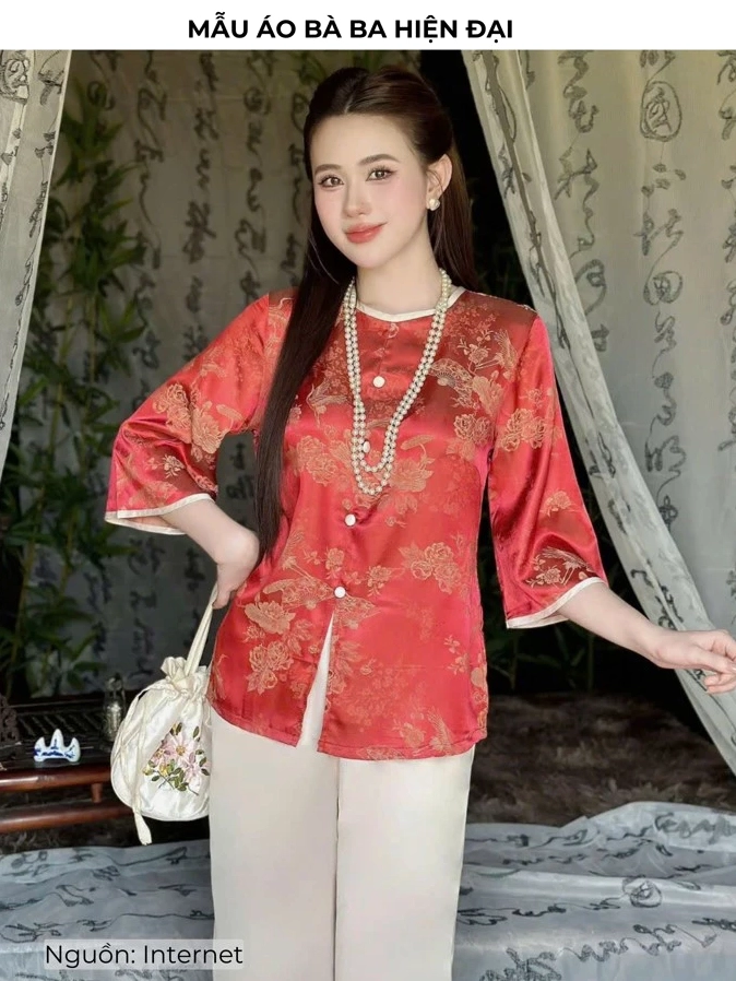 Khám Phá Những Mẫu Áo Bà Ba Đẹp Nhất Hiện Nay (2026) Mẫu áo bà ba truyền thống thanh lịch