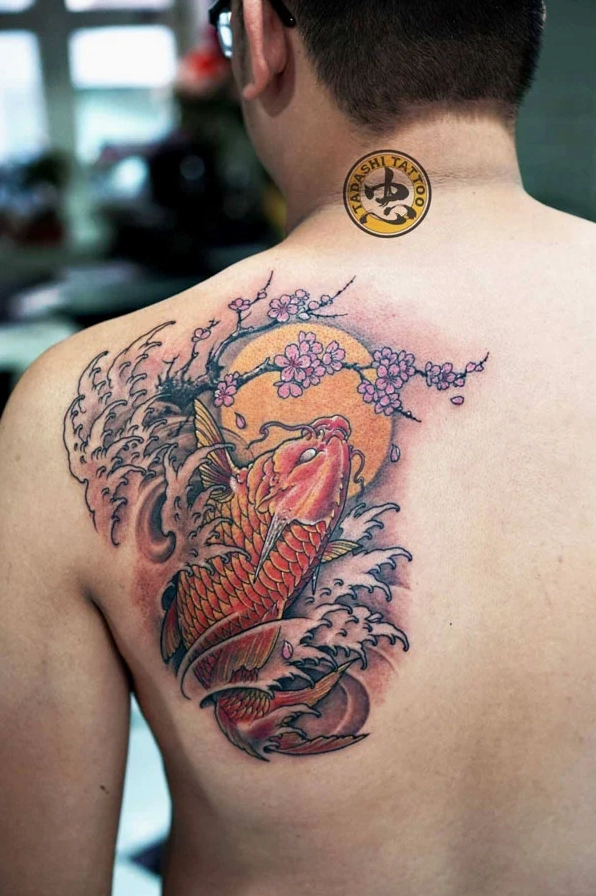 Mẫu hình xăm cá chép mini