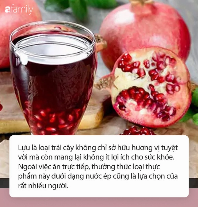 Một ly nước ép lựu tươi ngon