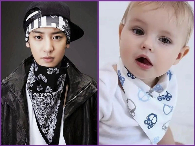 Nhiều chiếc khăn bandana với các họa tiết và màu sắc khác nhau
