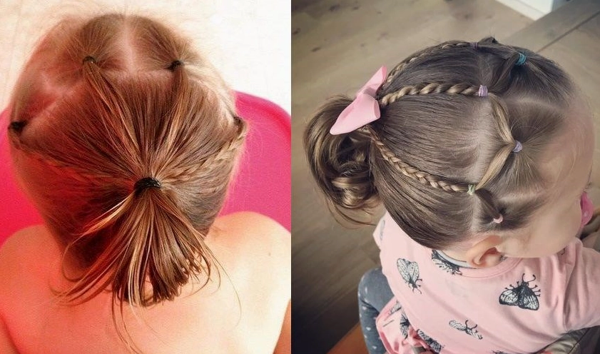 Nhiều kiểu cột tóc khác nhau cho bé gái