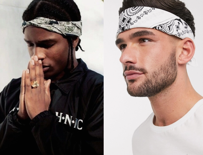 Phối khăn bandana với váy dự tiệc