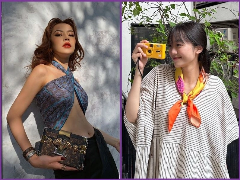 Túi xách được trang trí bằng khăn bandana