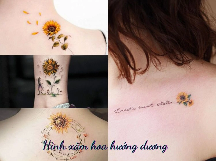 Ý nghĩa hình xăm hoa hướng dương nhỏ cho nữ